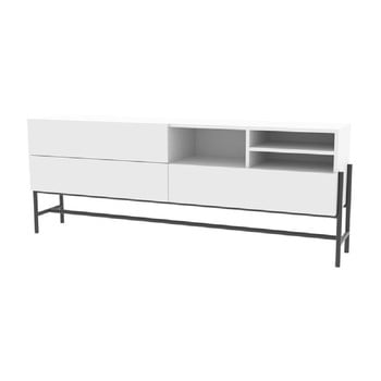 Comodă joasă interstil norse, lungime 184 cm, alb