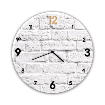 Ceas de perete styler glassclock brick, ⌀ 30 cm