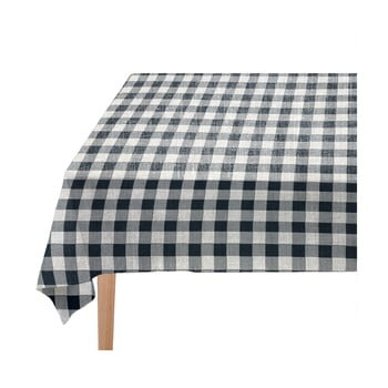 Față de masă linen couture blue vichy, 140 x 140 cm