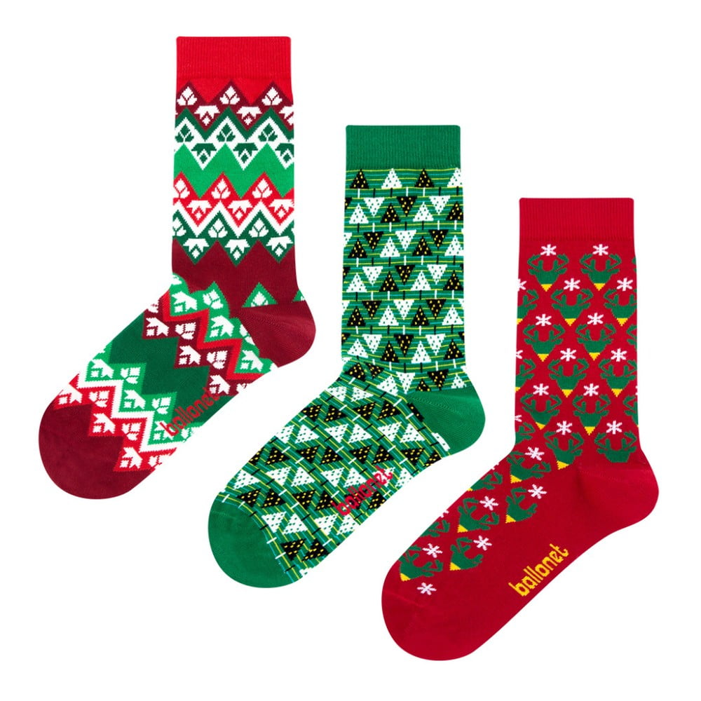 Dárková sada ponožek Ballonet Socks Christmas Time, velikost 36-40