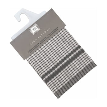Set 6 prosoape de bumbac tiseco home studio cristal, 50 x 70 cm, negru