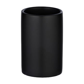 Suport din ceramică pentru periuțele de dinți wenko polaris, negru mat