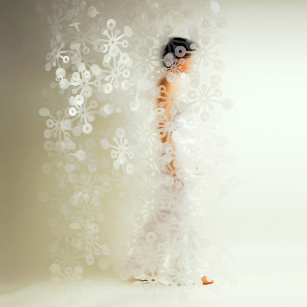 Bubble závěs, 100x200 cm, bílá