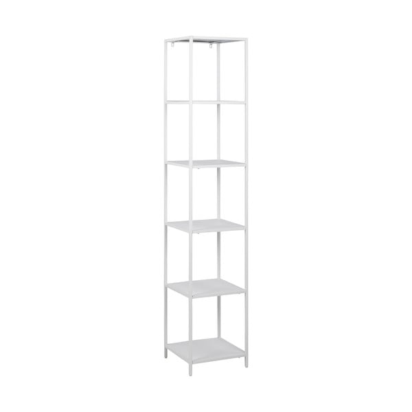 Bílá kovová knihovna Actona Newcastle, výška 180,6 cm