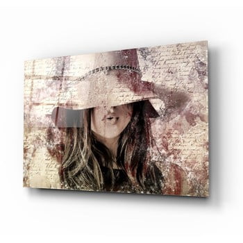Tablou din sticlă insigne mysterious woman