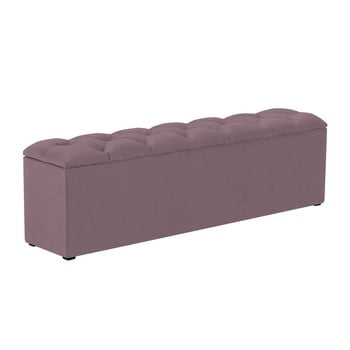 Bancă pentru pat cu spațiu de depozitare kooko home manna, 47 x 140 cm, mov