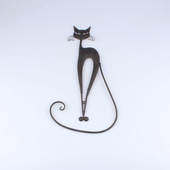 Decorațiune metalică în formă de pisică dakls