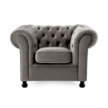 Fotoliu vivonita chesterfield, gri 