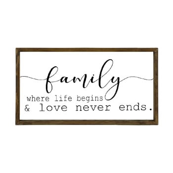 Tablou decorativ family, 25 x 50 cm