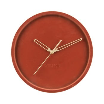 Ceas din catifea pentru perete karlsson lush, maro ruginiu, ø 30 cm
