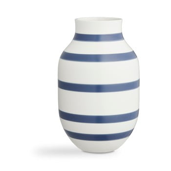 Vază din ceramică Kähler Design Omaggio, înălțime 30,5 cm, albastru - alb
