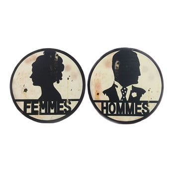 Plăcuțe pentru ușa de toaletă antic line femmes/hommes