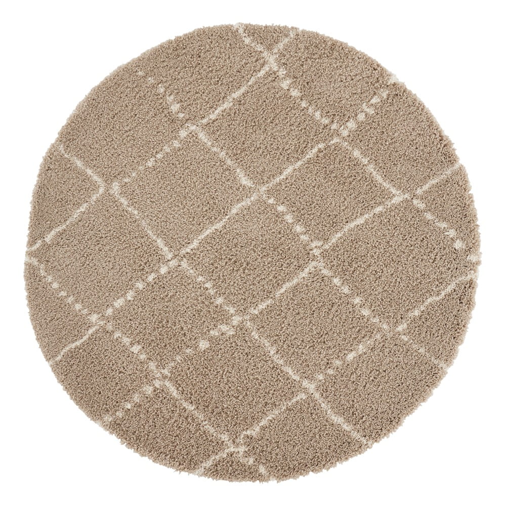 Hnědý koberec Mint Rugs Hash, ⌀ 120 cm