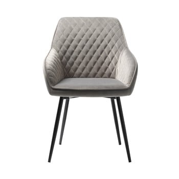 Scaun tapițat unique furniture milton, gri