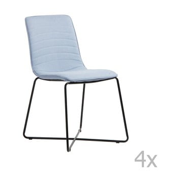 Set 4 scaune design twist ibiza, albastru
