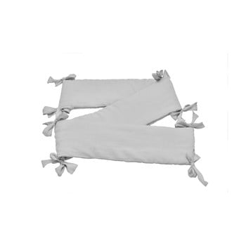 Protecție din in pentru pătuț bellamy stone gray, 23,5 x 198 cm, gri