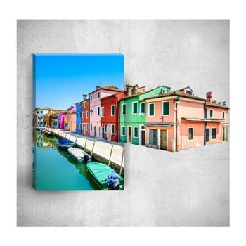 Tablou de perete 3d mosticx colourful village, 40 x 60 cm