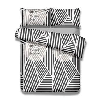 Set 1 husă pentru pilotă și 1 față de pernă din bumbac ameliahome averi sweet home light, 135 x 200 cm + 80 x 80 cm