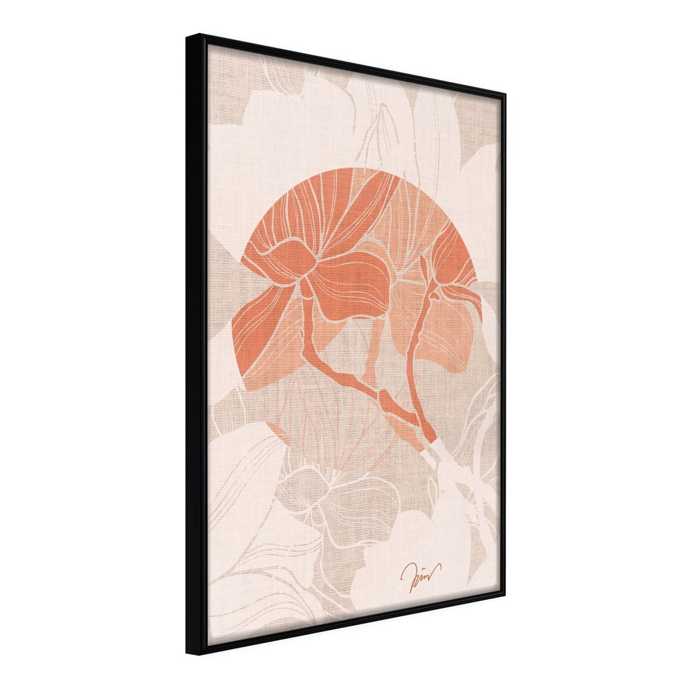 Plakát v rámu Artgeist Flowers on Fabric, 20 x 30 cm