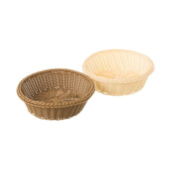 Set 2 coșuri depozitare unimasa, Ø 21 cm, maro