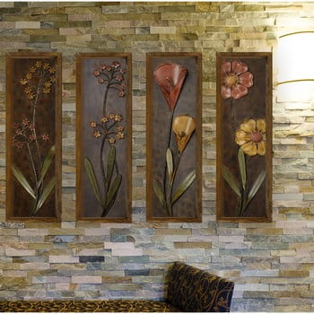 Tablou din 4 piese dark flower