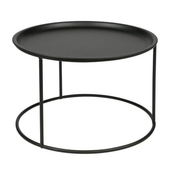 Măsuță de cafea woood ivar l, Ø 56 cm, negru