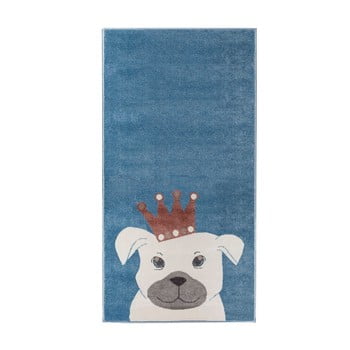 Covor pentru copii kicoti dog, 133 x 190 cm, albastru închis