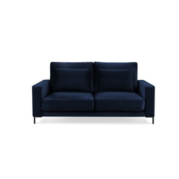 Canapea cu tapițerie de catifea interieur 86 seine, 158 cm, albastru închis
