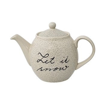 Ceainic din gresie ceramică bloomingville snow, 1,2 l, alb