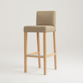 Scaun bar cu picioare de culoare naturală, custom form wilton, bej