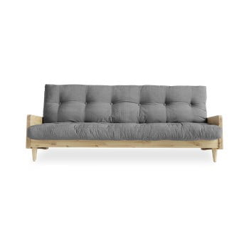 Canapea extensibilă karup design indie natural/granite grey, gri