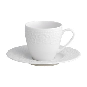 Ceașcă cu farfurie brandani gran gala, 90 ml, alb