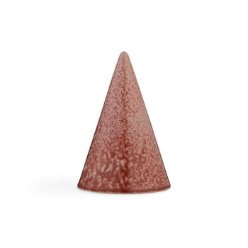 Statuetă decorativă din ceramică Kähler Design Glazed Cone Burgundy, înălțime 15 cm, roșu