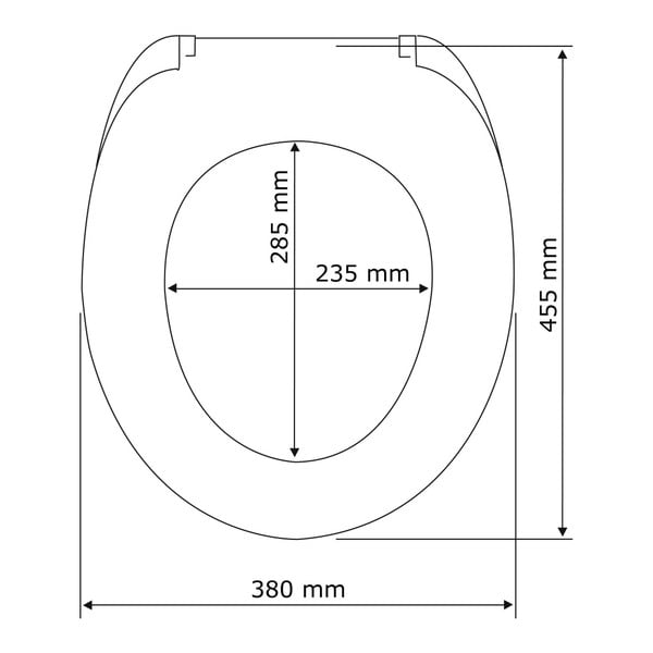 WC sedátko se snadným zavíráním Wenko Pop Art, 45 x 37,5 cm