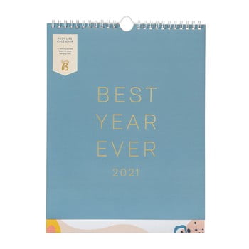 Calendar de perete Busy B, 13 file, albastru imagine