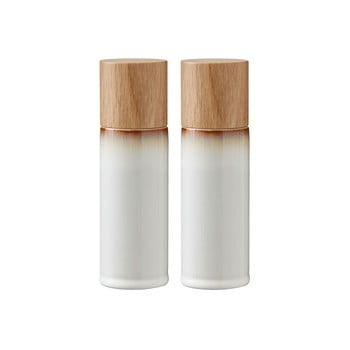 Set 2 râșnițe din gresie ceramică pentru sare și piper bitz basics cream, crem