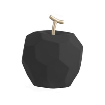 Decorațiune din beton pt living origami apple, negru mat