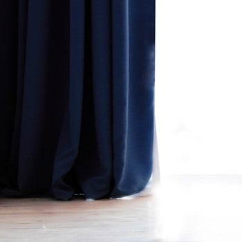 Draperie decoking pierre, 140 x 270 cm, albastru închis