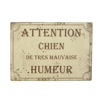 Plăcuță inscripționată din metal antic line attention