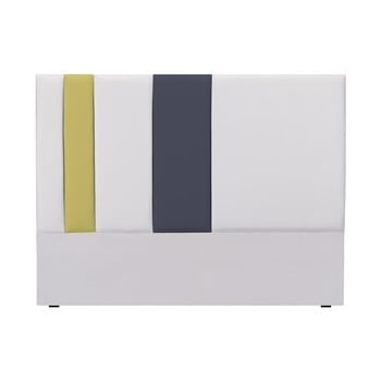 Tăblie pat mazzini sofas dahlia, 120 x 160 cm, gri - galben
