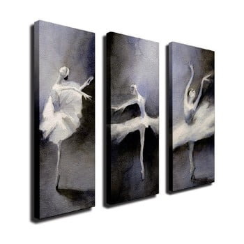 Tablou pe pânză din 3 piese ballet