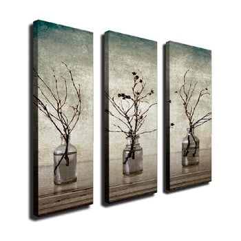 Tablou pe pânză din 3 piese vases