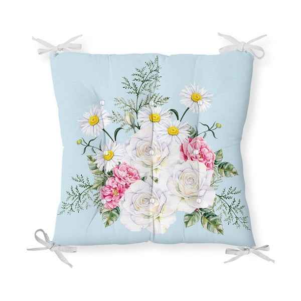 Podsedák s příměsí bavlny Minimalist Cushion Covers Spring Flowers, 40 x 40 cm