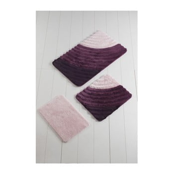 Set 3 covoare de baie well , mov