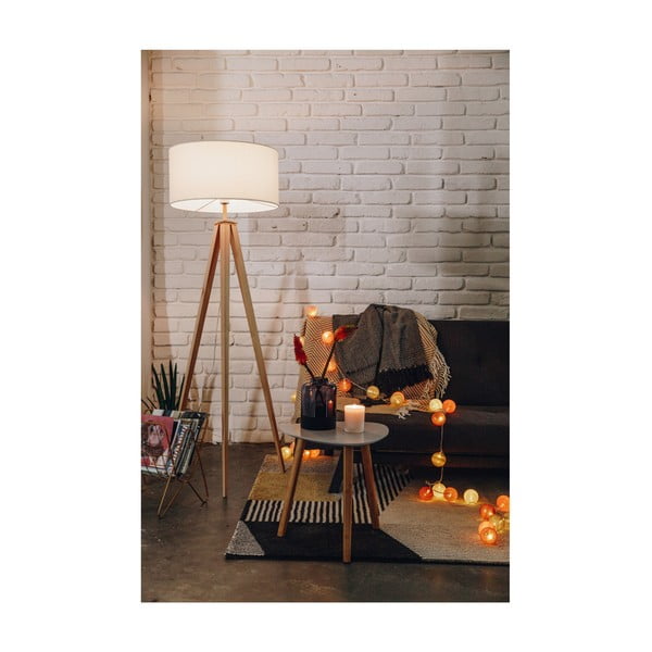 Bílý světelný řetěz s LED žárovkami Luuka, 30 světýlek