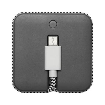 Baterie externă cu cablu micro usb native union jump cable, lungime 45 cm, gri