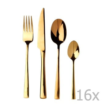 Set 16 tacâmuri din inox premier housewares glow