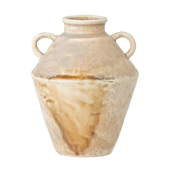 Béžová kameninová váza Bloomingville Ines, výška 18 cm