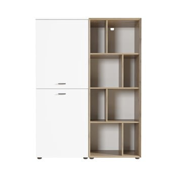 Dulap cu rafturi germania coruna, lățime 108 cm, alb