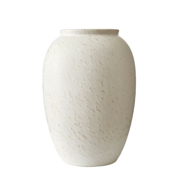 Krémově bílá kameninová váza Bitz, výška 25 cm